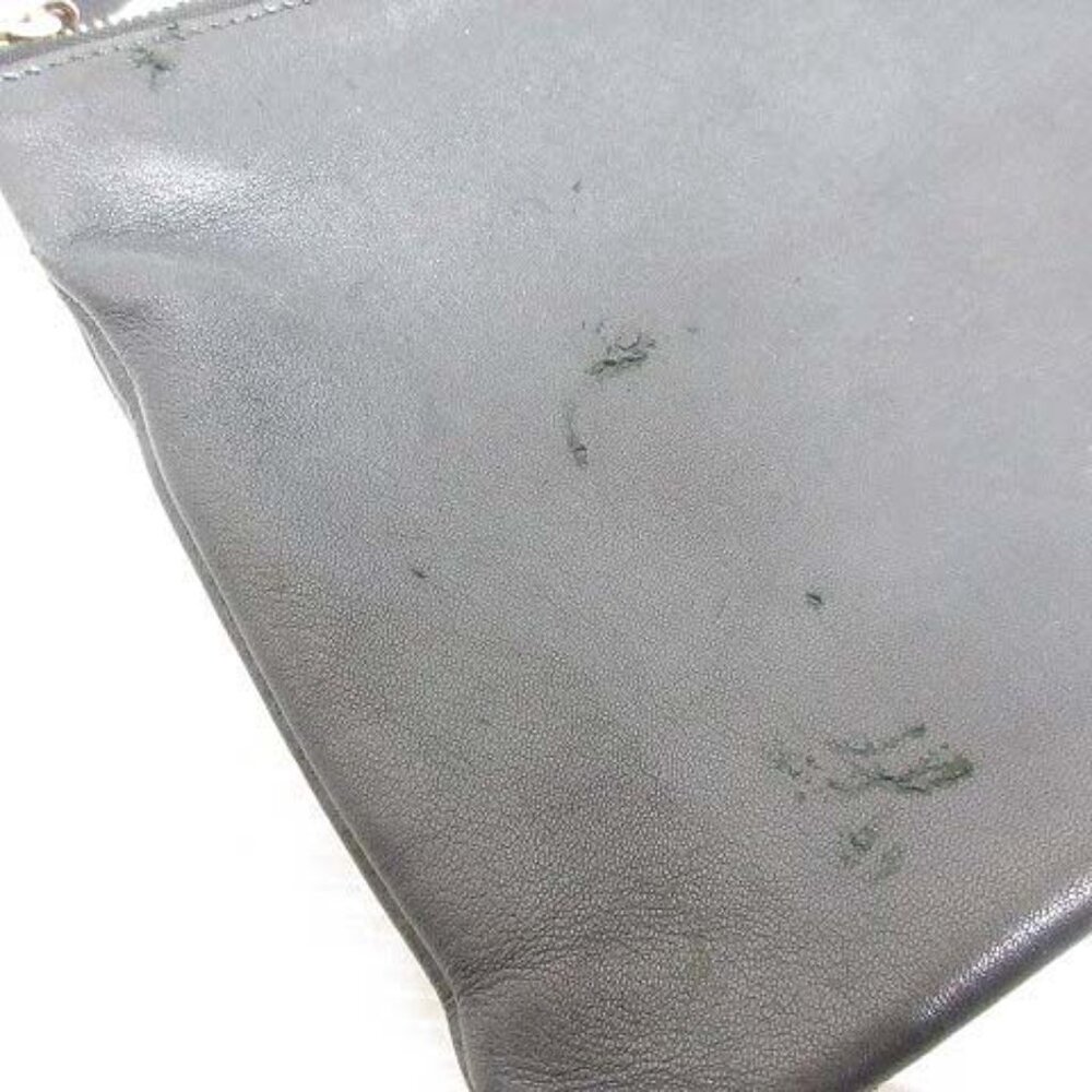 Celine Trio Large Shoulder Bag Leather Crossbody Black Storage with Bag Aa - Picture 9 of 9